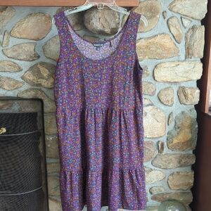 Toad & Co Sunkissed Sunsana Sleeveless Tiered Purple Floral Dress
